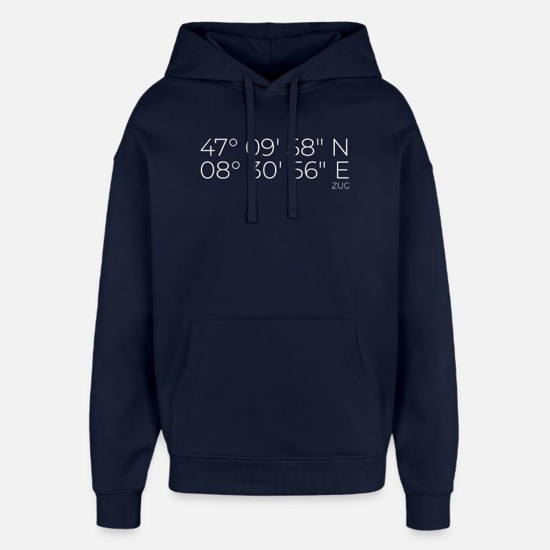 Train coordinates - Oversized Unisex Hoodie by Stanley/Stella - navy