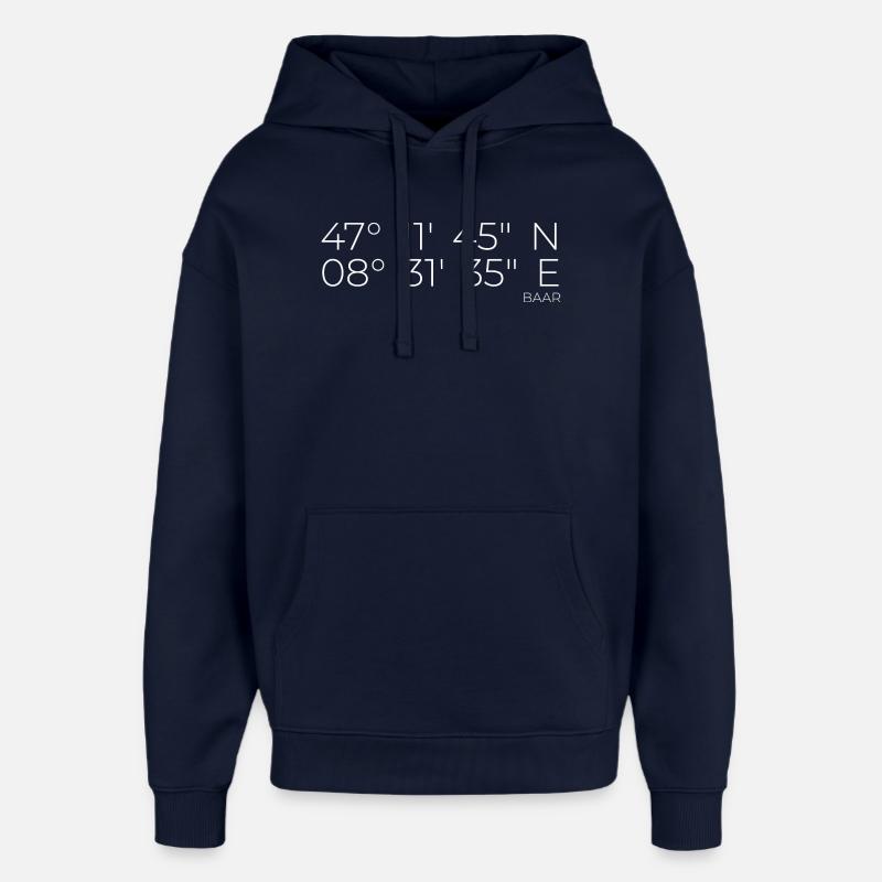 Coordinates Baar - Oversized Unisex Hoodie by Stanley/Stella - navy