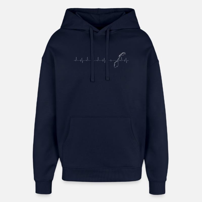 Palmier Battement de Cœur - Sweat à capuche unisexe Stanley/Stella Oversized - marine