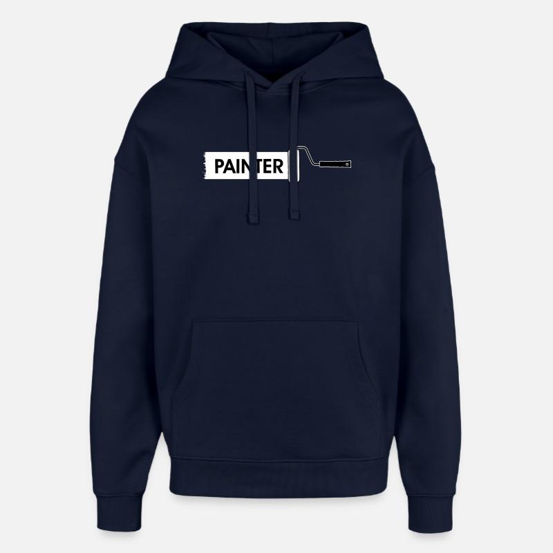Farbroller mit weißer Farbe - Oversized Unisex Hoodie von Stanley/Stella - Navy
