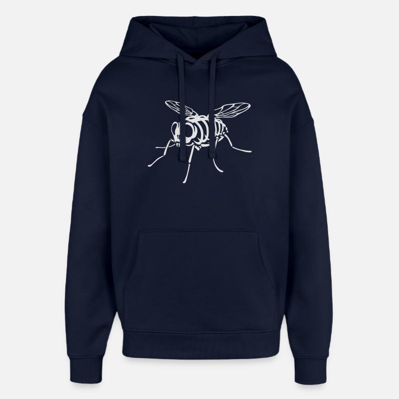 Squelette de mouche - Sweat à capuche unisexe Stanley/Stella Oversized - marine