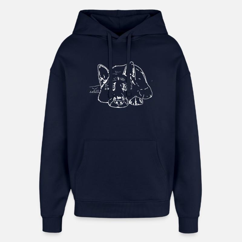 Chien de berger - Sweat à capuche unisexe Stanley/Stella Oversized - marine
