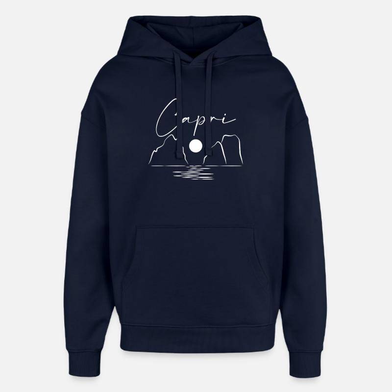Capri Faraglioni - Sweat à capuche unisexe Stanley/Stella Oversized - marine