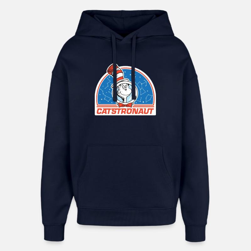 Le Chat Chapeauté Design Catstronaute - Sweat à capuche unisexe Stanley/Stella Oversized - marine