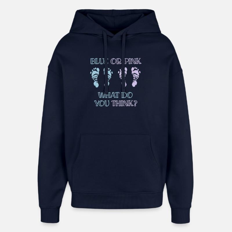 gender reveal party - Sweat à capuche unisexe Stanley/Stella Oversized - marine