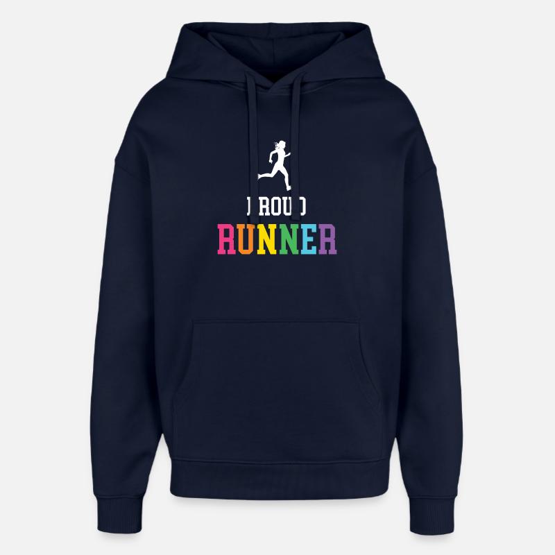 Fier coureur LGBT - Sweat à capuche unisexe Stanley/Stella Oversized - marine