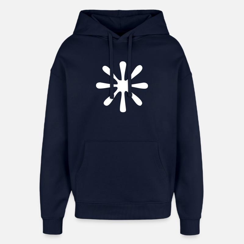 Ornement - Éclaboussure - Vecteur - Sweat à capuche unisexe Stanley/Stella Oversized - marine
