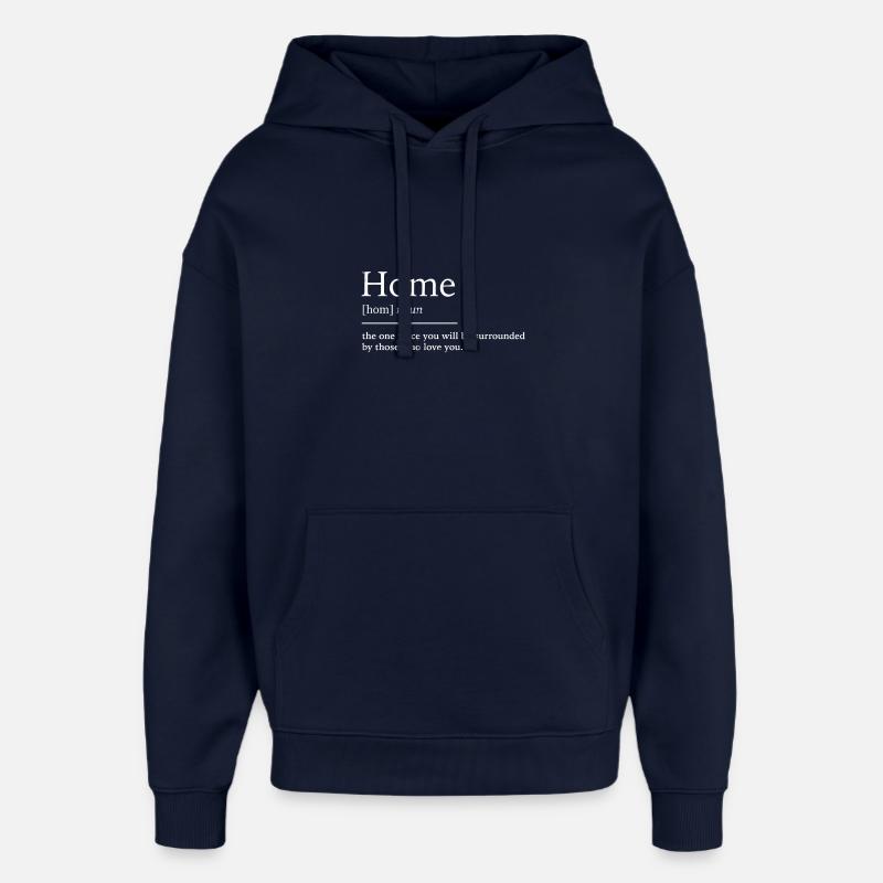 Home zuhause - Oversized Unisex Hoodie von Stanley/Stella - Navy