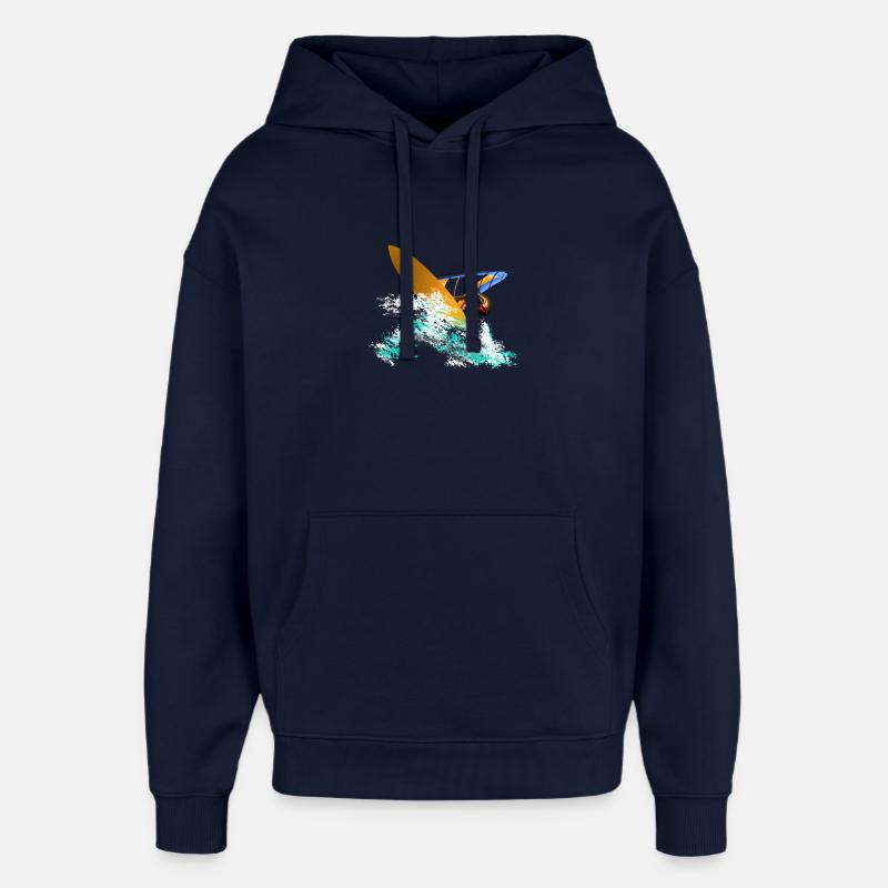 Windsurfing - Oversized Unisex Hoodie von Stanley/Stella - Navy