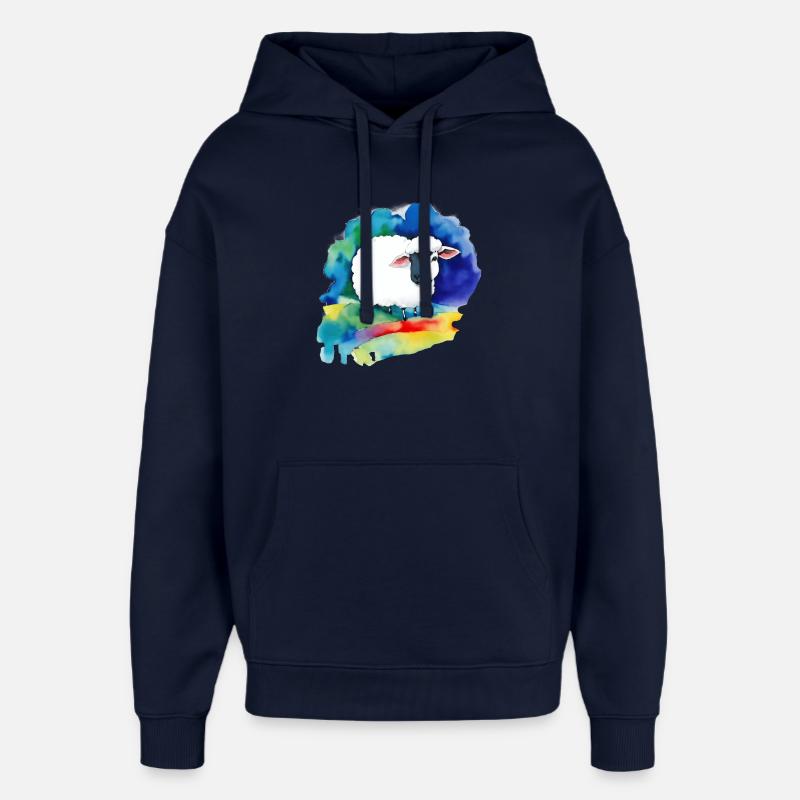 Mouton - Sweat à capuche unisexe Stanley/Stella Oversized - marine