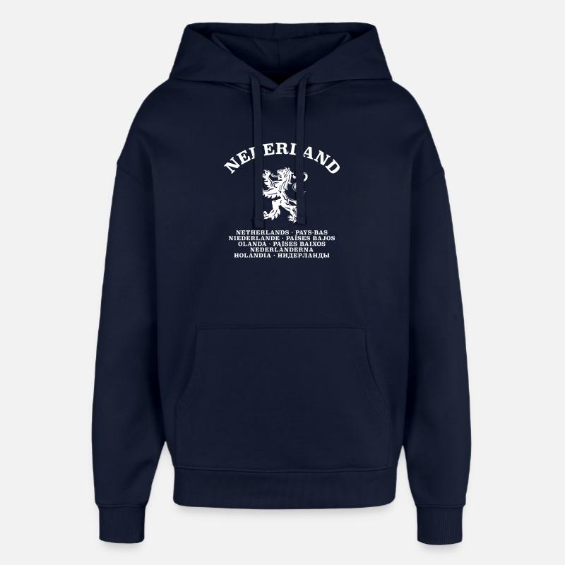 NEDERLAND Pays-Bas Pays-Bas - Sweat à capuche unisexe Stanley/Stella Oversized - marine