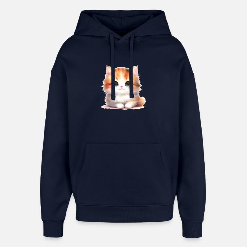 Süße Katze - Oversized Unisex Hoodie von Stanley/Stella - Navy