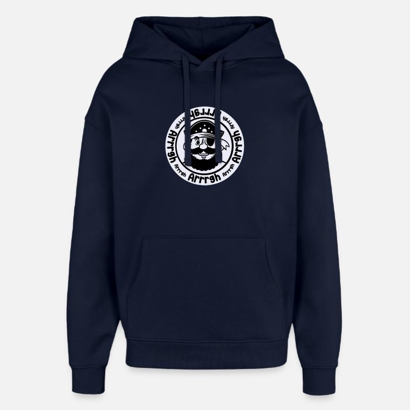 Drôle de pirate avec cache-œil - Sweat à capuche unisexe Stanley/Stella Oversized - marine