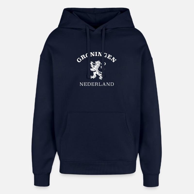 Groningen Nederland Pays-Bas - Sweat à capuche unisexe Stanley/Stella Oversized - marine