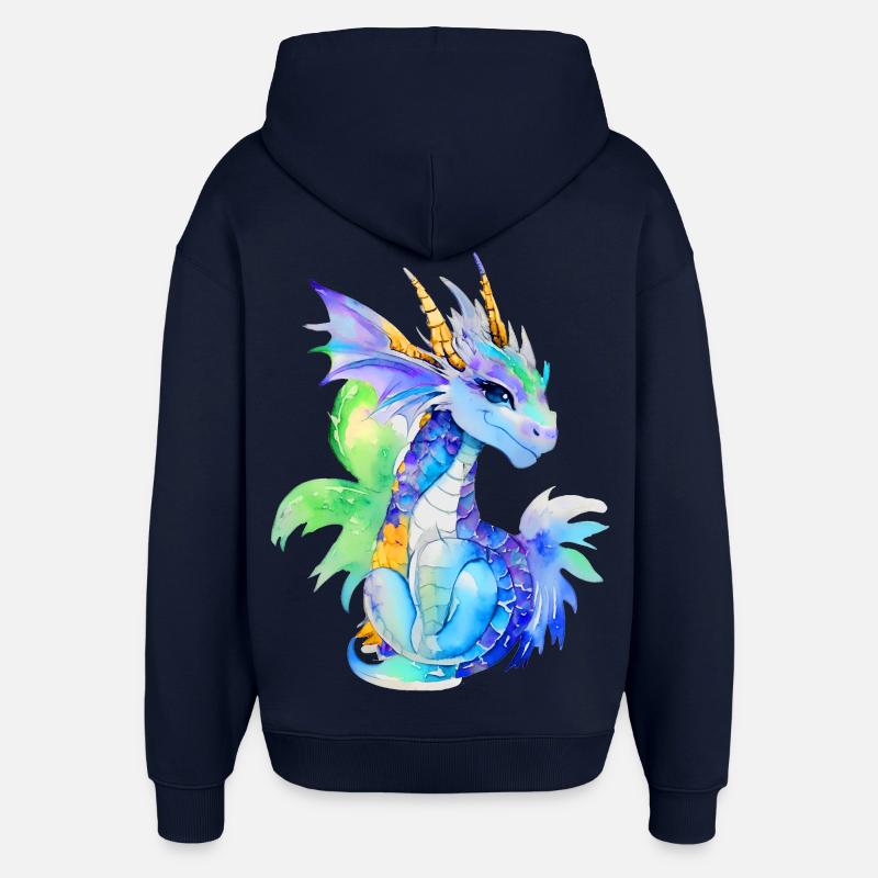 Petit Dragon - Sweat à capuche unisexe Stanley/Stella Oversized - marine