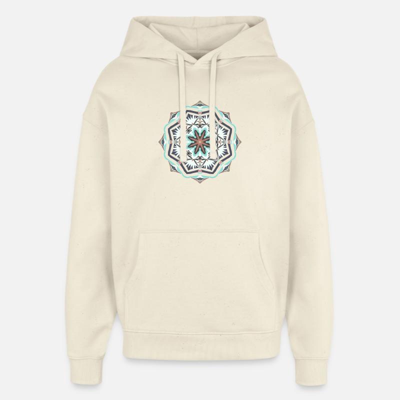 Mandala étoile de mer - Sweat à capuche unisexe Stanley/Stella Oversized - écru doux