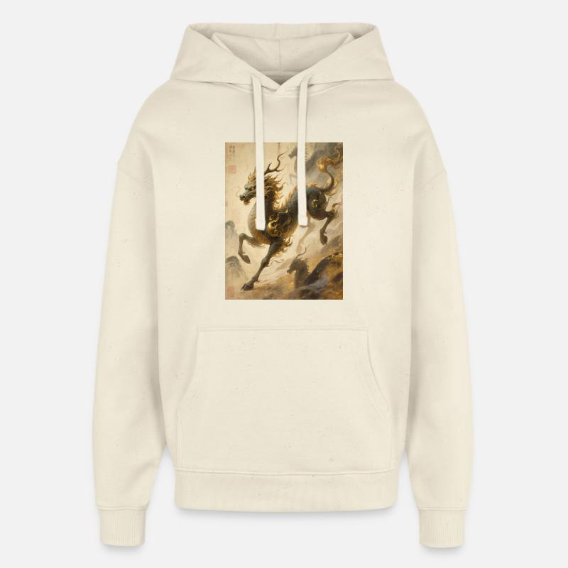L'Apothéose de Jade : Qilin – Éternité - Sweat à capuche unisexe Stanley/Stella Oversized - écru doux