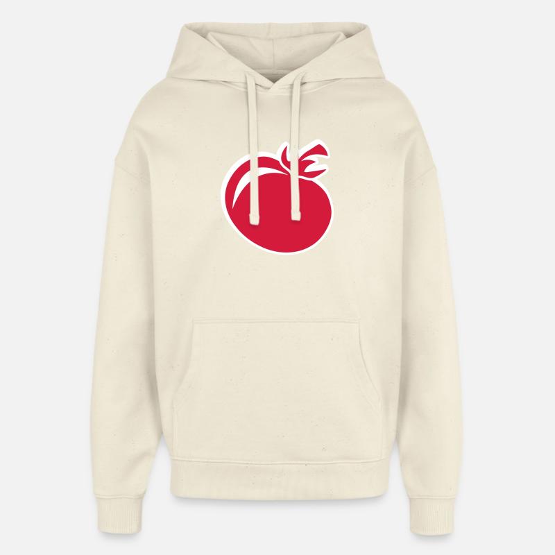Tomate rouge - Sweat à capuche unisexe Stanley/Stella Oversized - écru doux