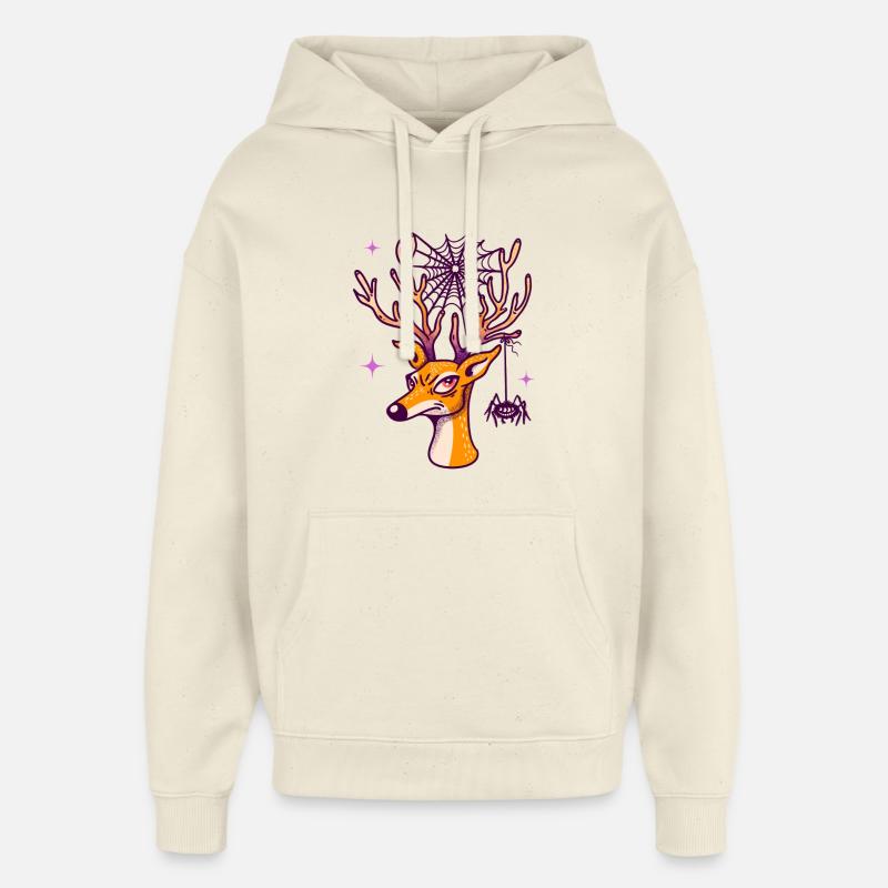 Cerf & araignée - Sweat à capuche unisexe Stanley/Stella Oversized - écru doux