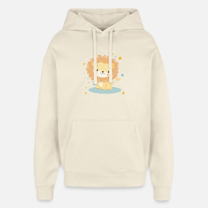 Süßer Löwe mit Sternenhimmel - Oversized Unisex Hoodie von Stanley/Stella - Natur