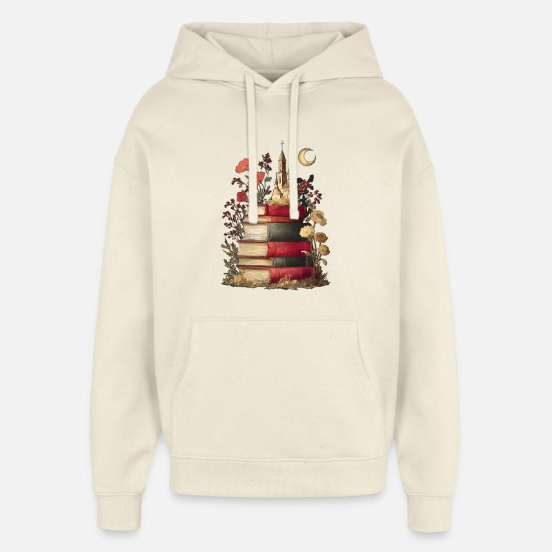 Livres Piles de livres - Sweat à capuche unisexe Stanley/Stella Oversized - écru doux
