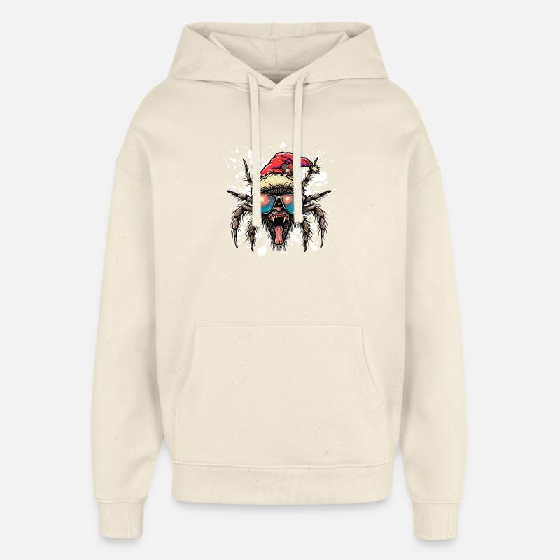 Tarentule Noël drôle - Sweat à capuche unisexe Stanley/Stella Oversized - écru doux