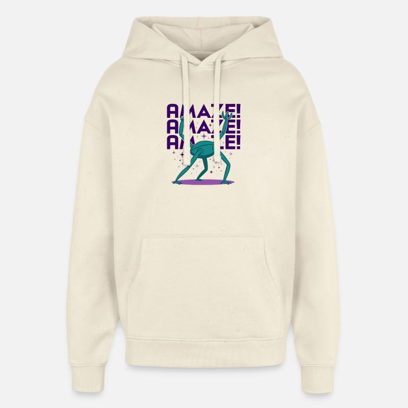 Personnage extraterrestre inspiré de Rocky - Sweat à capuche unisexe Stanley/Stella Oversized - écru doux