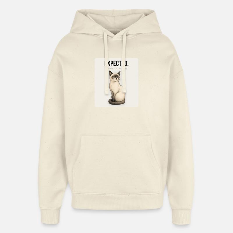 EXPECTED Sarcastic Cat Design - Oversized Unisex Hoodie von Stanley/Stella - Natur