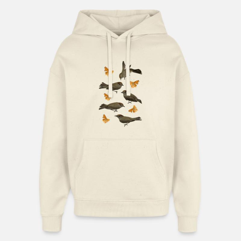 Blackcap with C-butterfly - Oversized Unisex Hoodie by Stanley/Stella - soft Ecru