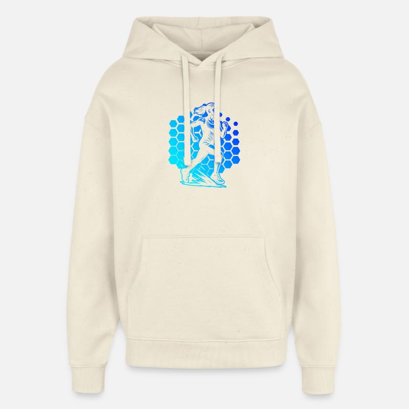 Motif classique de course - Sweat à capuche unisexe Stanley/Stella Oversized - écru doux