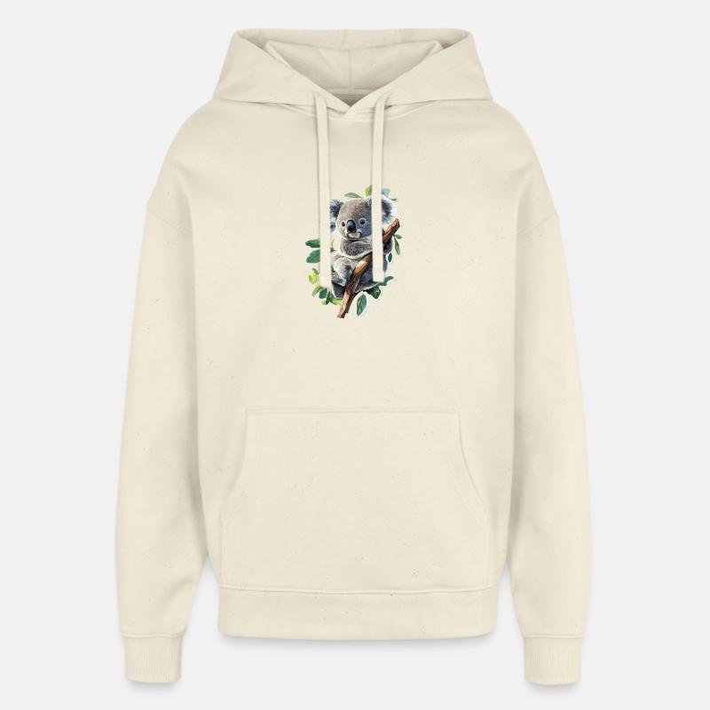 Koala - Sweat à capuche unisexe Stanley/Stella Oversized - écru doux