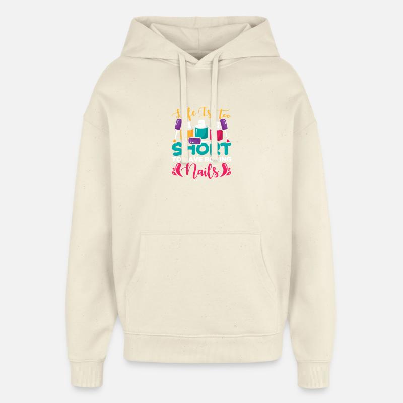 Nageldesigner Nageldesignerin Kosmetik Nagelstudio - Oversized Unisex Hoodie von Stanley/Stella - Natur