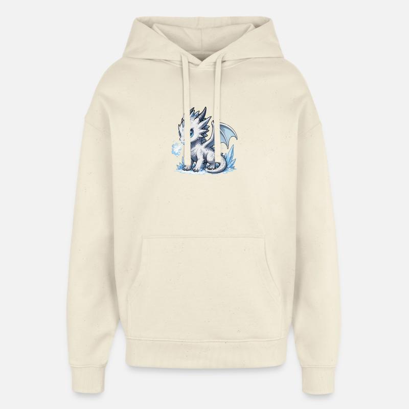 Dragon de Glace de Cristal - Sweat à capuche unisexe Stanley/Stella Oversized - écru doux