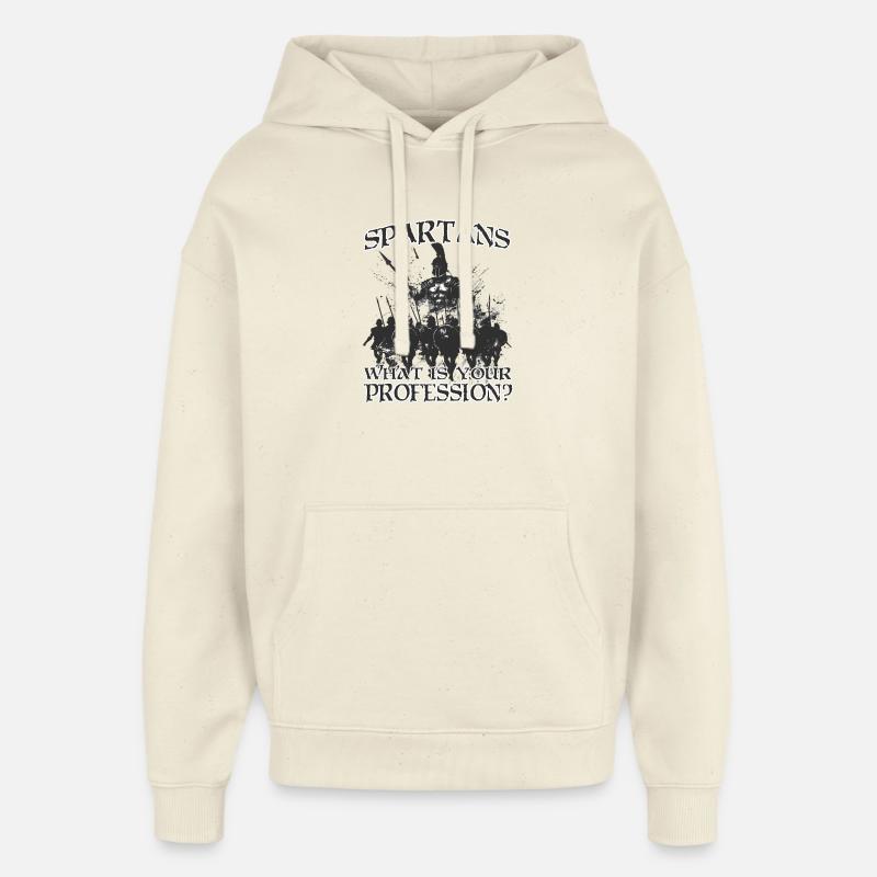 Roi guerrier spartiate Léonidas grec Ph - Sweat à capuche unisexe Stanley/Stella Oversized - écru doux