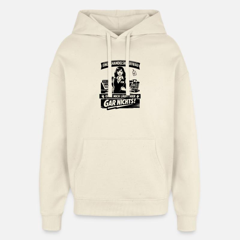 Commis au commerce de détail - Sweat à capuche unisexe Stanley/Stella Oversized - écru doux