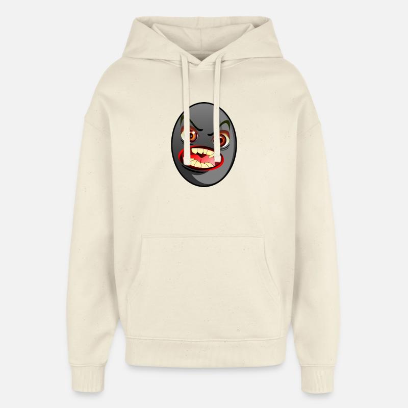 MONSTRE D’HALLOWEEN OLIVE NOIRE - Sweat à capuche unisexe Stanley/Stella Oversized - écru doux