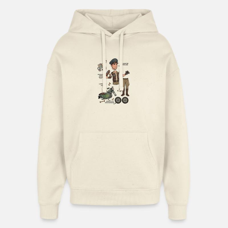 Poupée en papier Aventurière Robuste - Sweat à capuche unisexe Stanley/Stella Oversized - écru doux