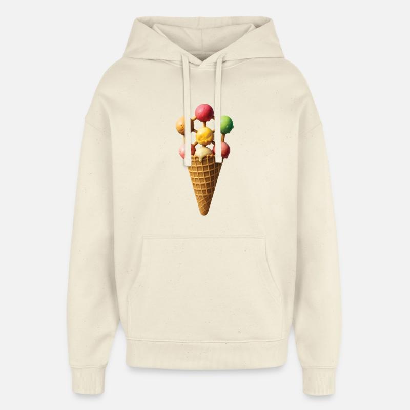 FROZEN ATOMS - Belgium - Oversized Unisex Hoodie by Stanley/Stella - soft Ecru