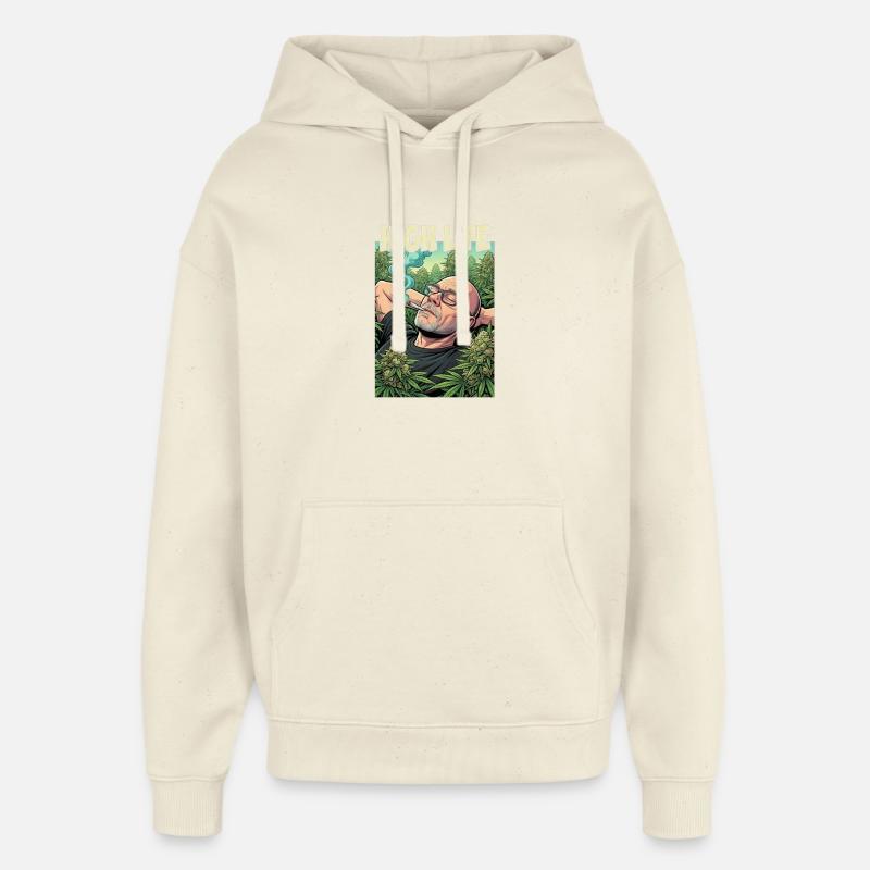 High Life : Détendu du cannabis - Sweat à capuche unisexe Stanley/Stella Oversized - écru doux