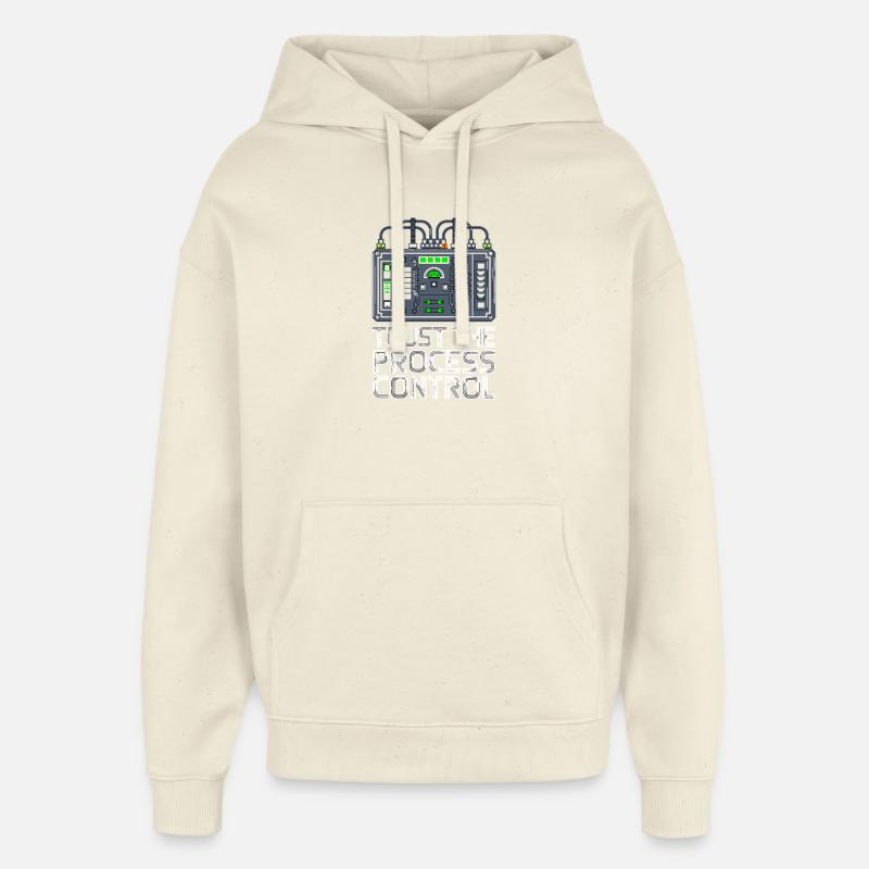 Trust The Process Control Prozessleittechnik - Oversized Unisex Hoodie by Stanley/Stella - soft Ecru