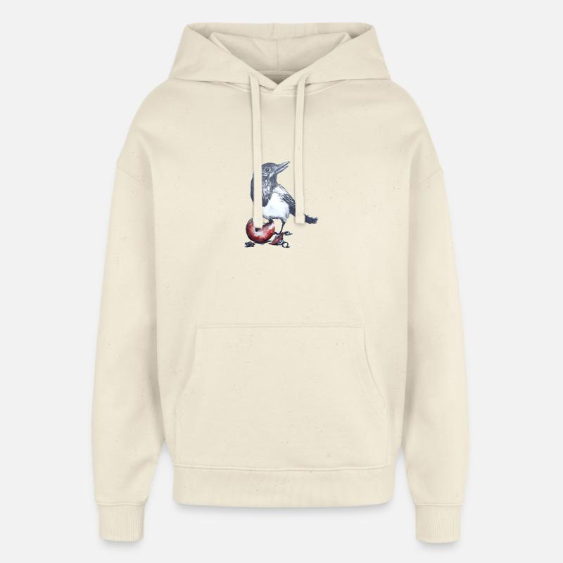Pie avec ballon de Noël - Sweat à capuche unisexe Stanley/Stella Oversized - écru doux