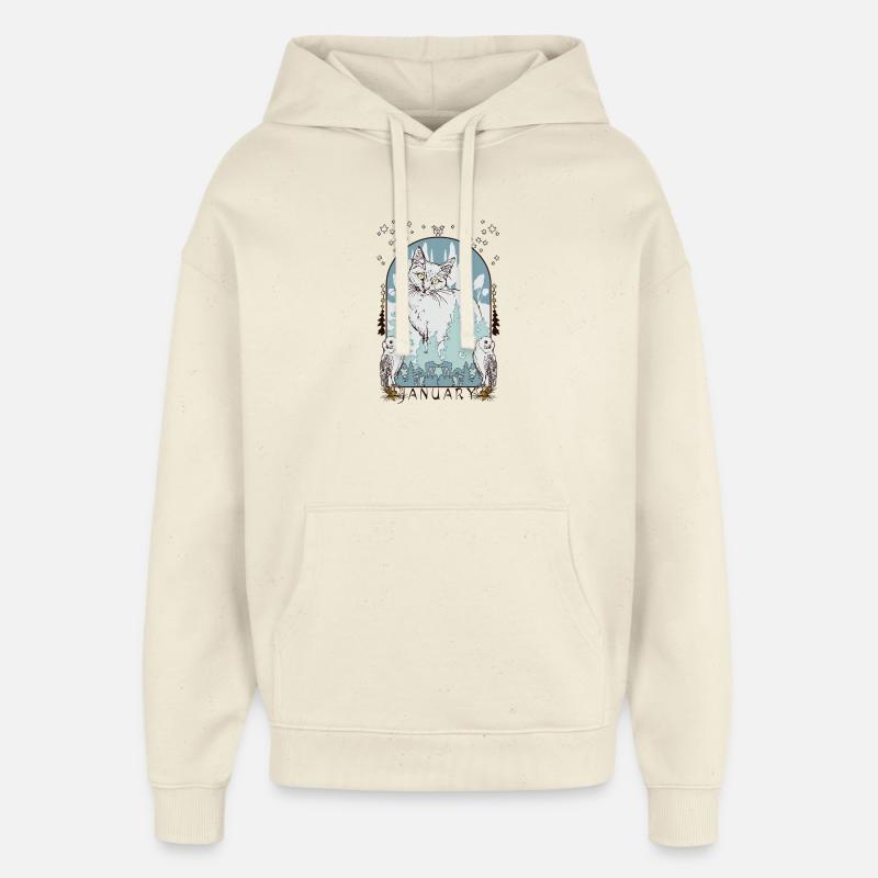 JANVIER - Sweat à capuche unisexe Stanley/Stella Oversized - écru doux