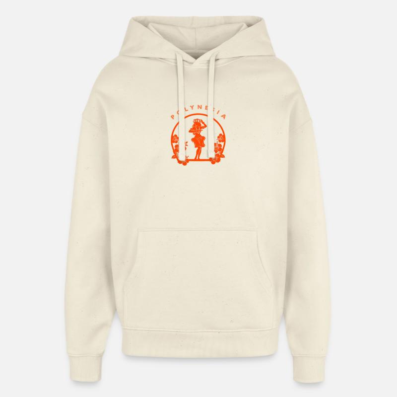 Polynesia Aloha Hula Dancer & Fleur d’Hibiscus - Sweat à capuche unisexe Stanley/Stella Oversized - écru doux