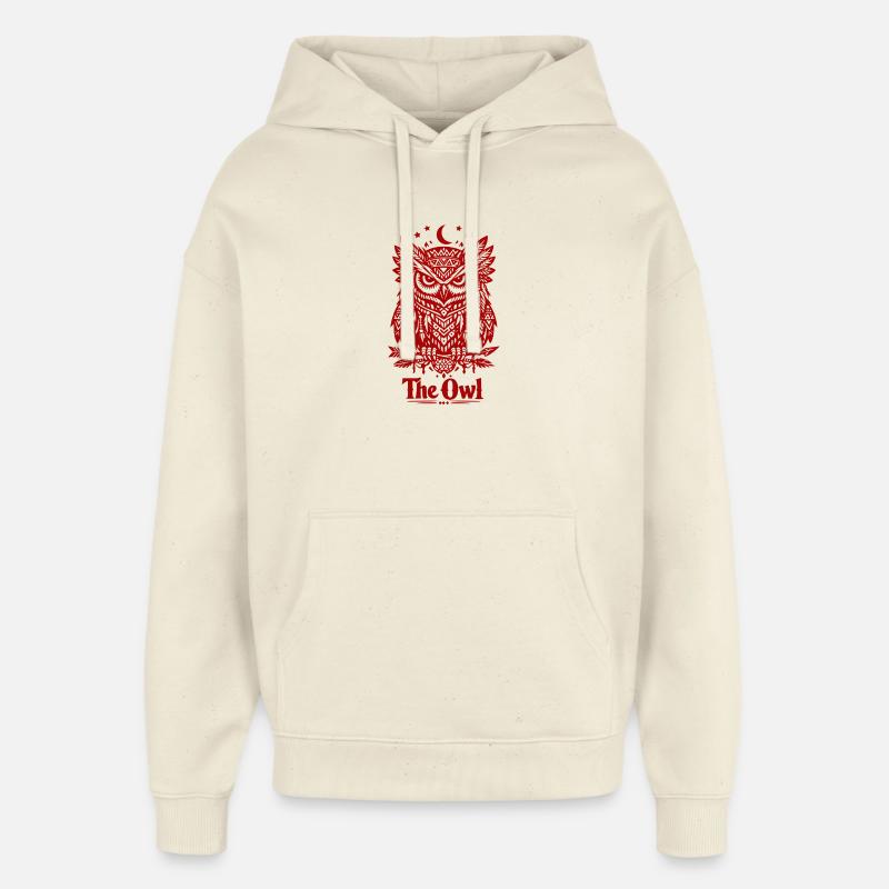 La chouette - Sweat à capuche unisexe Stanley/Stella Oversized - écru doux