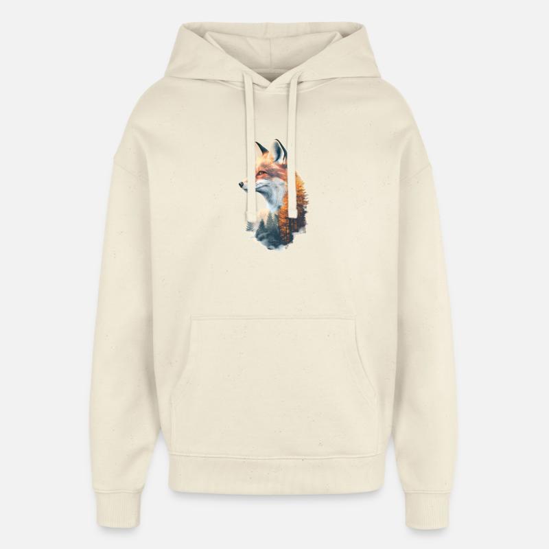 Fuchs im Herbstwald - Oversized Unisex Hoodie von Stanley/Stella - Natur