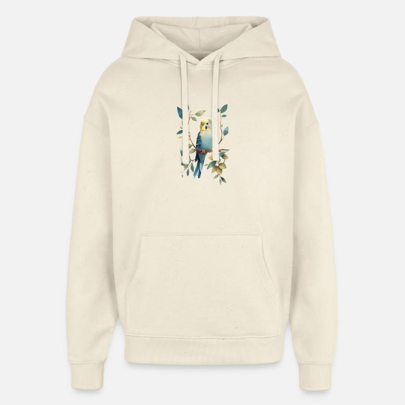 Perruche ondulée - Sweat à capuche unisexe Stanley/Stella Oversized - écru doux