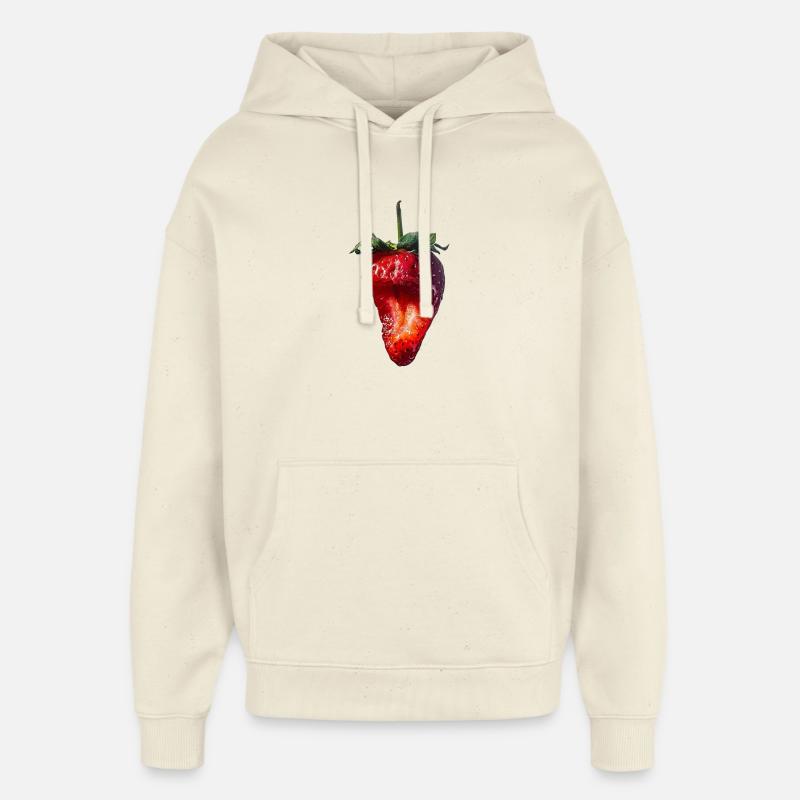 Fraise Erdbeere - Sweat à capuche unisexe Stanley/Stella Oversized - écru doux