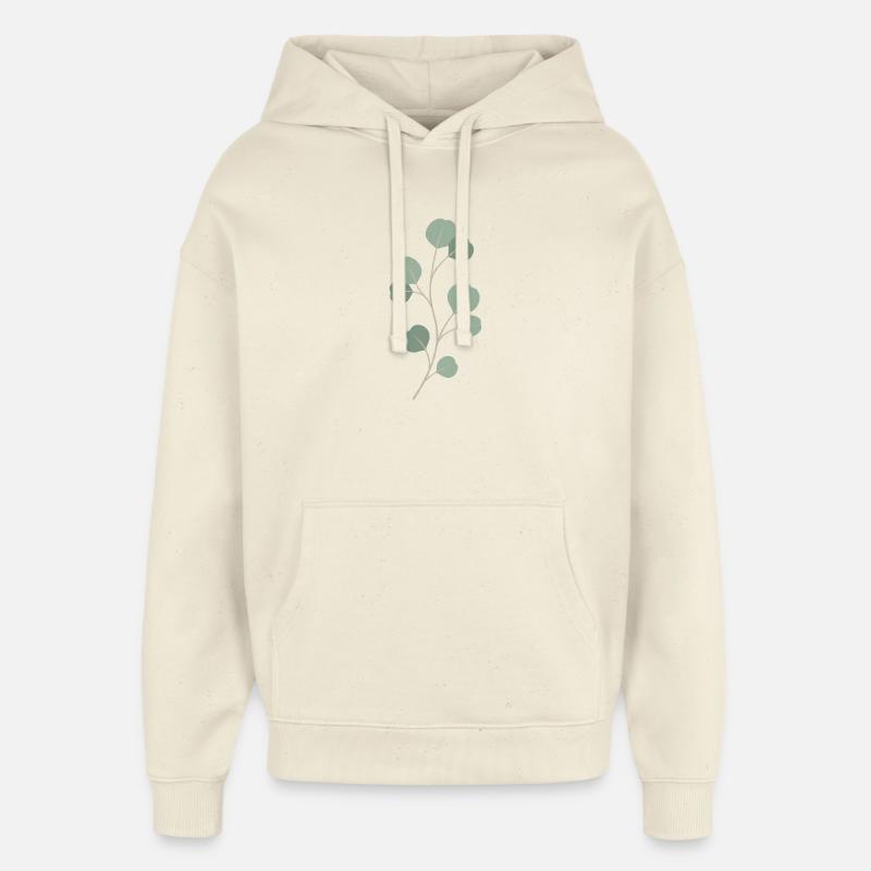 Rameau de feuille d’eucalyptus - Sweat à capuche unisexe Stanley/Stella Oversized - écru doux