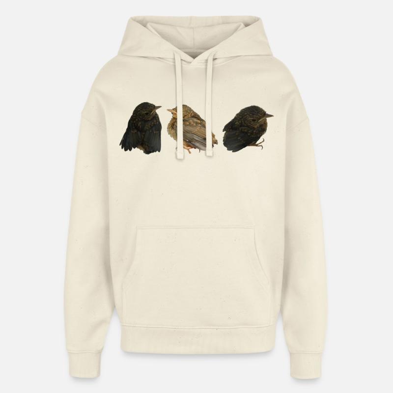 Robin Branches - Sweat à capuche unisexe Stanley/Stella Oversized - écru doux