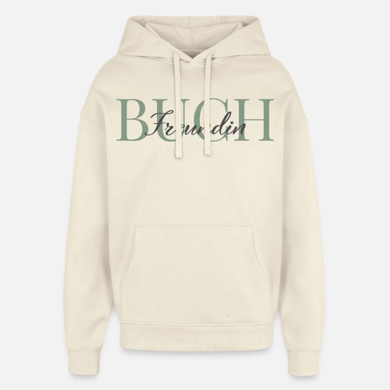 Ami du lecteur Vert-Gris - Sweat à capuche unisexe Stanley/Stella Oversized - écru doux